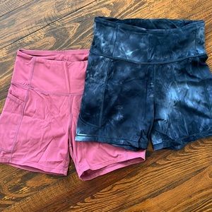 2 pair of biker shorts
